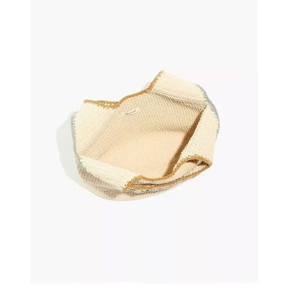 Madewell Hand-Crocheted Ivory Sage Green Shopper Tote Bag - New With Tags - Picture 2 of 4